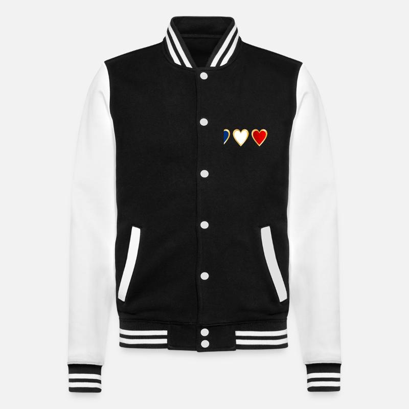 France Drapeau - Veste Teddy - noir/blanc