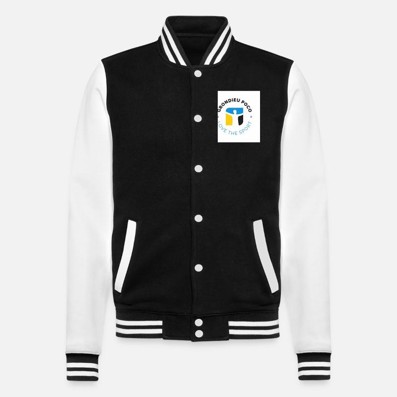 grondieu poco - Veste Teddy - noir/blanc