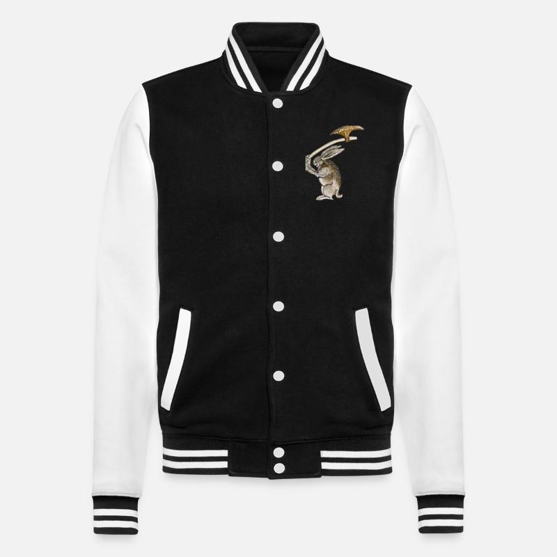 Killer Rabbit - College-Sweatjacke - Schwarz/Weiß