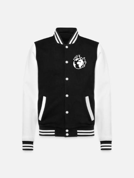 HOW CAN WE DANCE WHEN THE WORLD IS BURNING LOGO - College-Sweatjacke - Schwarz/Weiß