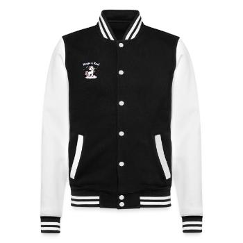 Magic Is Real Unicorn Inspiration Art for Dreamers - College Sweat Jacket - black/white - Front - Nik (191cm) & Marisol (170cm)