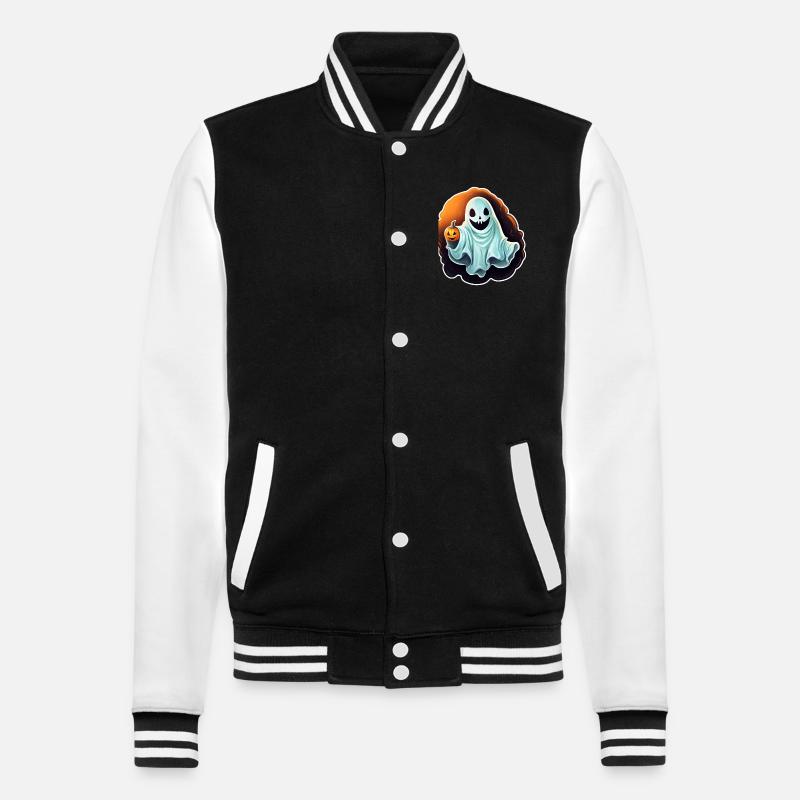 Fantôme d’Halloween - Veste Teddy - noir/blanc