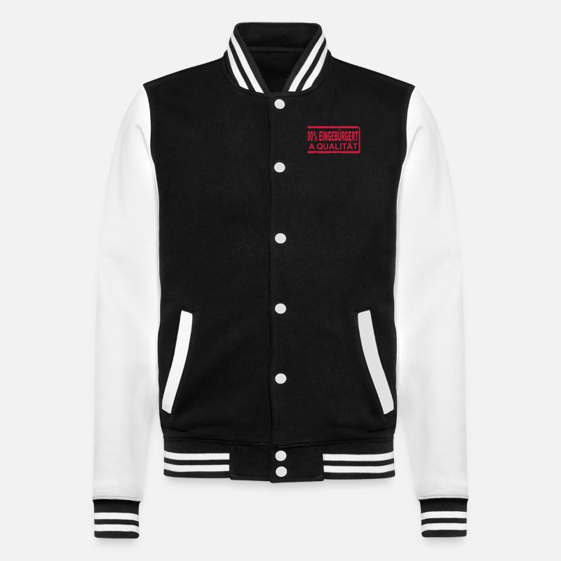 100% eingebürgert - College-Sweatjacke - Schwarz/Weiß