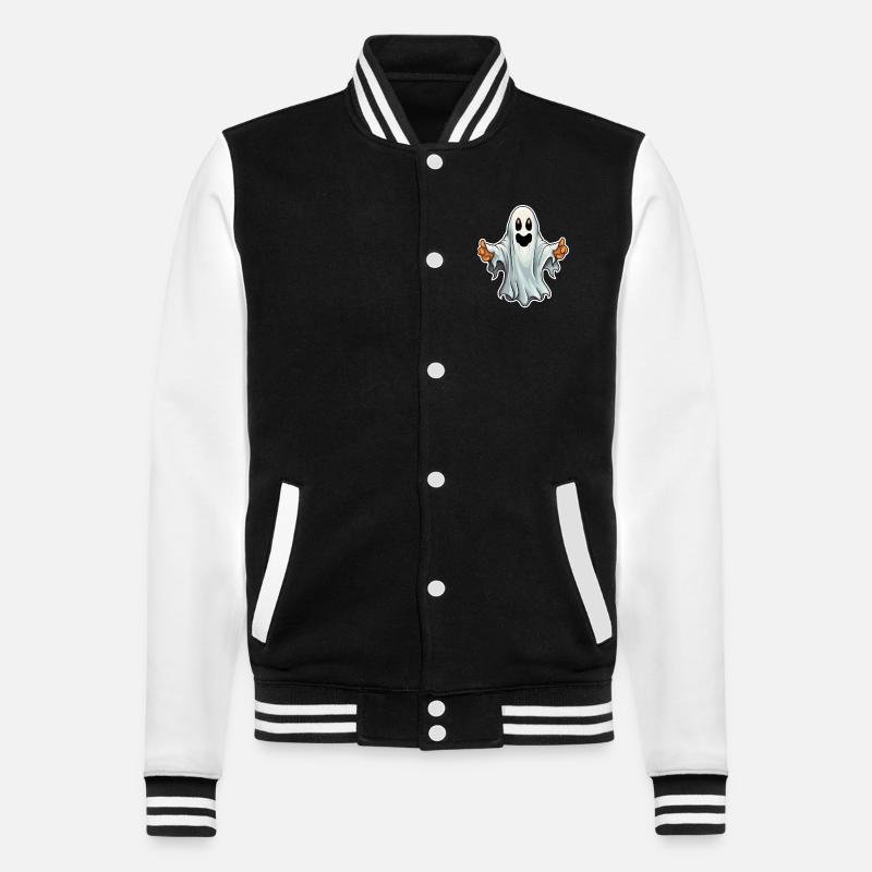Fantôme d’Halloween - Veste Teddy - noir/blanc
