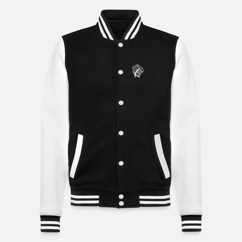 Source - Veste Teddy - noir/blanc