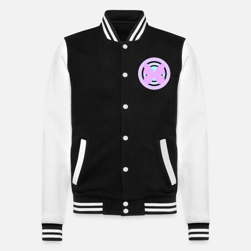 Papillon céleste violet - Veste Teddy - noir/blanc