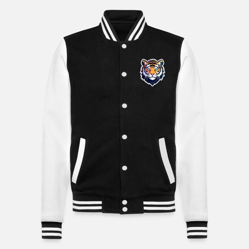 Illustration de tigre - Veste Teddy - noir/blanc