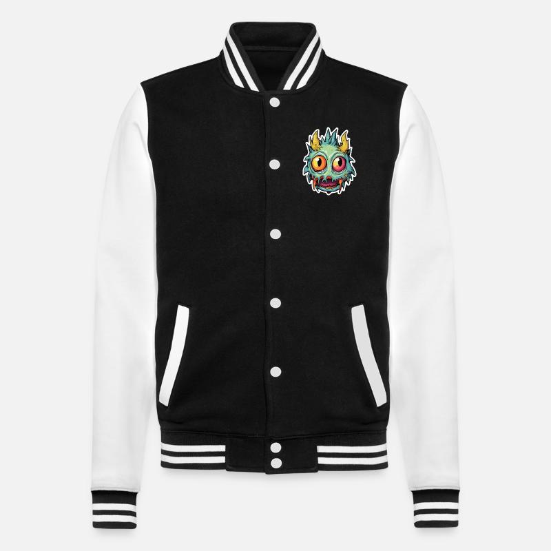 Moines d’Halloween - Veste Teddy - noir/blanc
