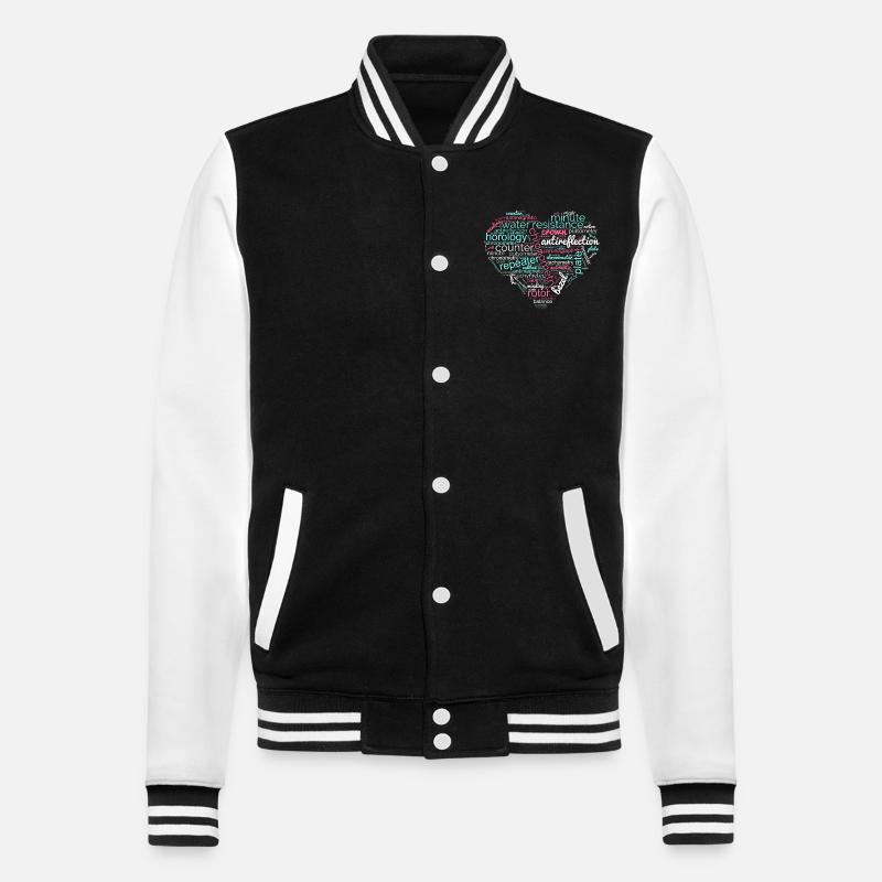 Horology and Chronometry - College Sweat Jacket - black/white
