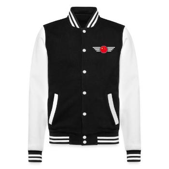 T-shirt de conception de style chinois - Veste Teddy - noir/blanc - Devant - Nik (191cm) & Marisol (170cm)