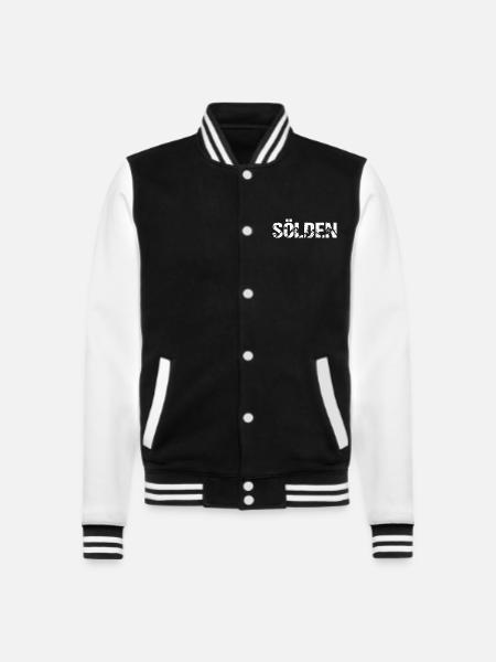 Sölden Berge Ötztal Österreich Alpen - College-Sweatjacke - Schwarz/Weiß