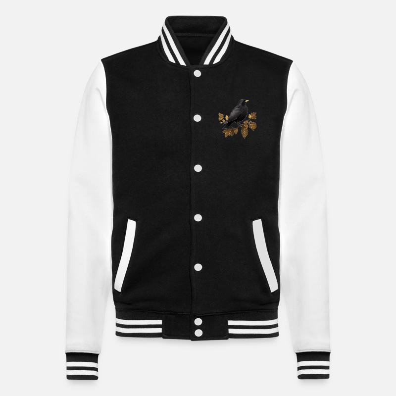 Blackbird - College Sweat Jacket - black/white