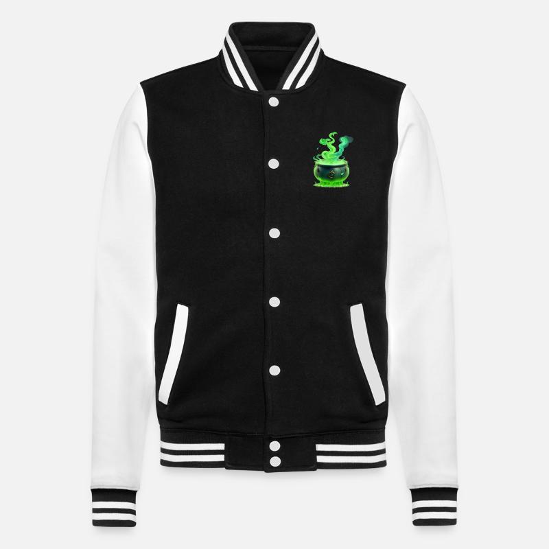 Witch's Cauldron - College Sweat Jacket - black/white
