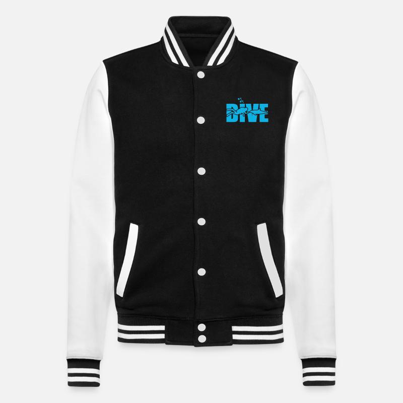 Dive Diving - College Sweat Jacket - black/white