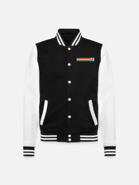 Retro 1972 t-shirt 72 vintage 1972 - College-Sweatjacke - Schwarz/Weiß