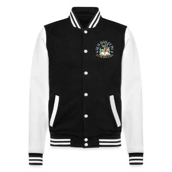 Amateur de poésie, il est la moitié de mon âme Écriture de poésie - Veste Teddy - noir/blanc - Devant - Nik (191cm) & Marisol (170cm)