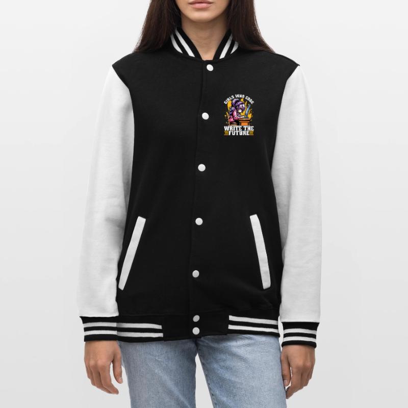 Coder Girls Who Code Write The Future Developer College-Sweatjacke