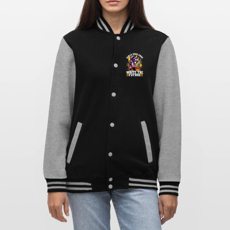 Coder Girls Who Code Write The Future Developer College-Sweatjacke