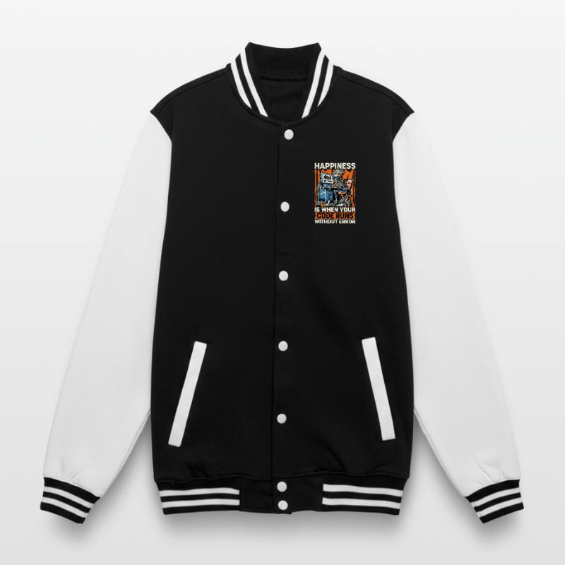 Coder Happiness Is When Your Code Runs Developer College Sweat Jacket