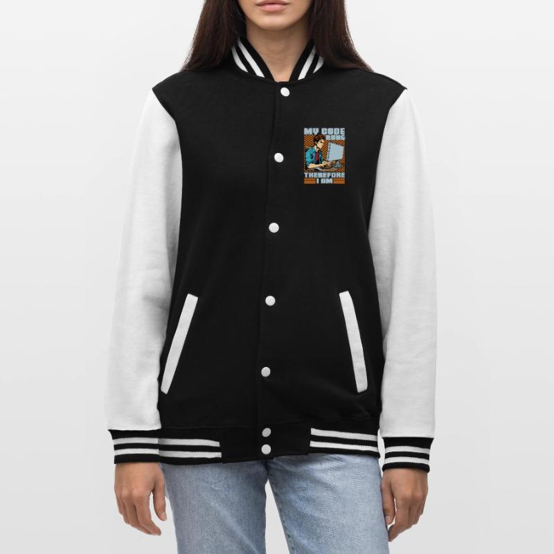 Coder My Code Runs Therefore I Am Web Developer College-Sweatjacke