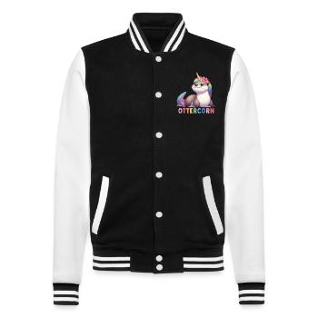 Licorne loutre - Veste Teddy - noir/blanc - Devant - Nik (191cm) & Marisol (170cm)