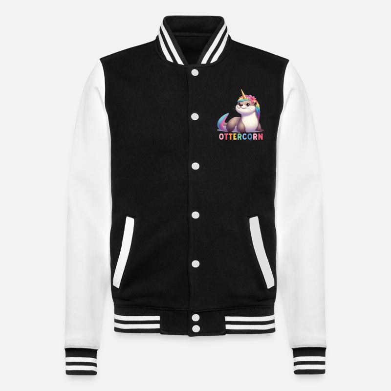 Licorne loutre - Veste Teddy - noir/blanc