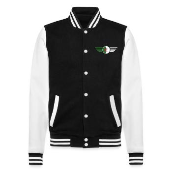 I Love Algeria, Elegance Style Design T-Shirt - College Sweat Jacket - black/white - Front - Nik (191cm) & Marisol (170cm)