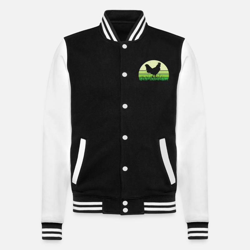 Coq - Veste Teddy - noir/blanc