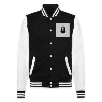 Guitare - Vintage - Rock - Groupe - Liberté - Veste Teddy - noir/blanc - Devant - Nik (191cm) & Marisol (170cm)