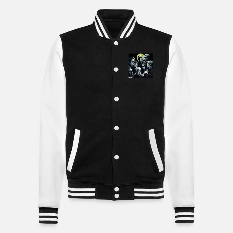 Düsterste Freunde - College-Sweatjacke - Schwarz/Weiß