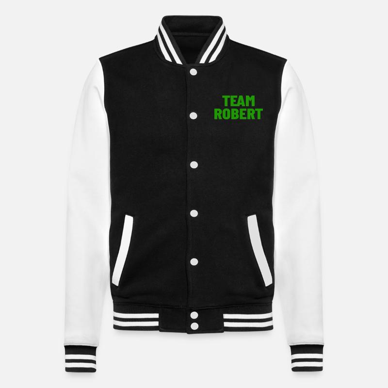 Team Robert - College-Sweatjacke - Schwarz/Weiß
