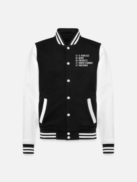 15 Jahre Humor Geschenk 15. Geburtstag lustig 15 Jahre - College-Sweatjacke - Schwarz/Weiß