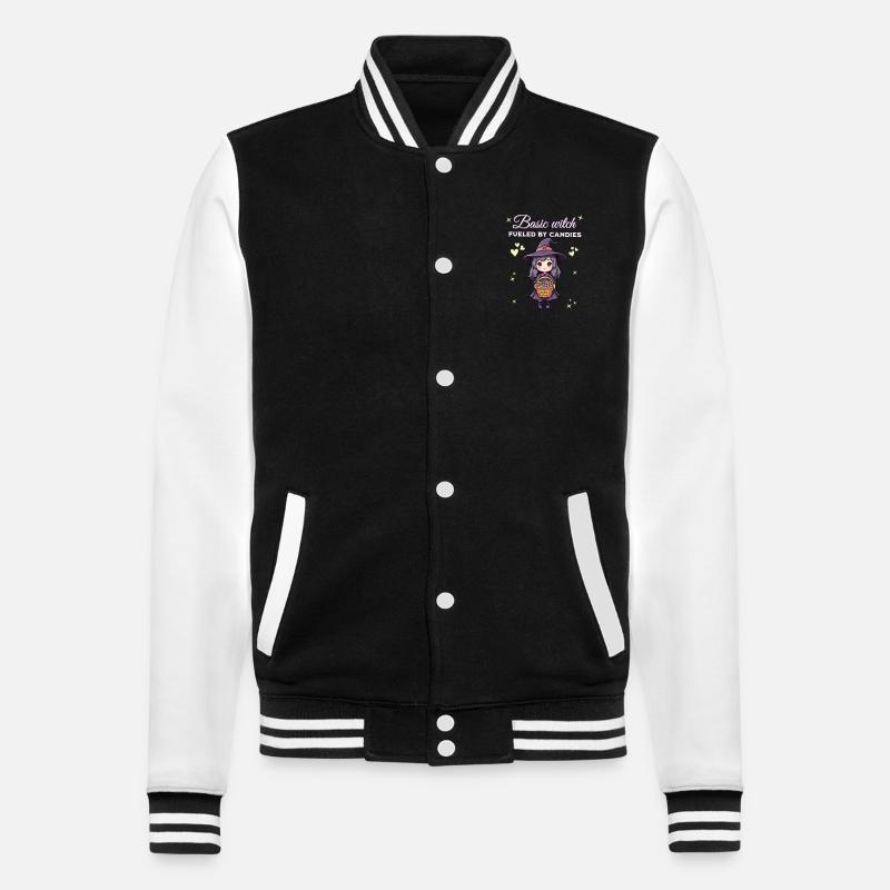 Basic witch fueled by candies - College Sweat Jacket - black/white