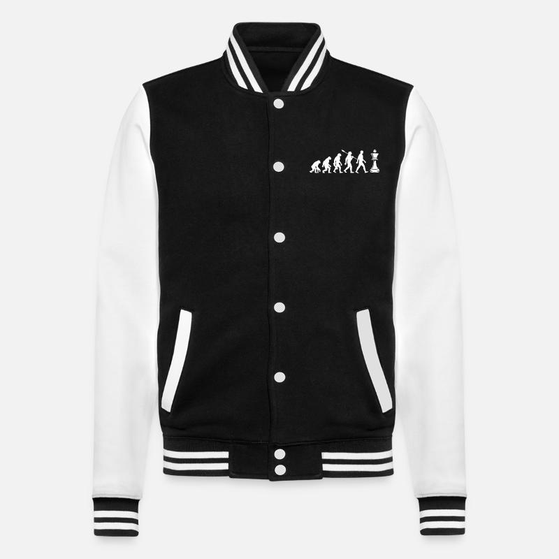 Evolution - Échecs - Joueurs d’échecs - Veste Teddy - noir/blanc