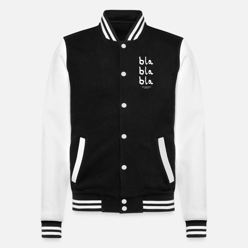 bla bla bla-dgn - College-Sweatjacke - Schwarz/Weiß