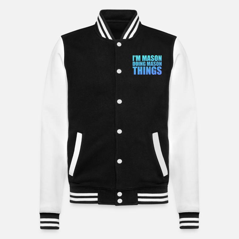 I'm Mason Doing Mason Things - College Sweat Jacket - black/white