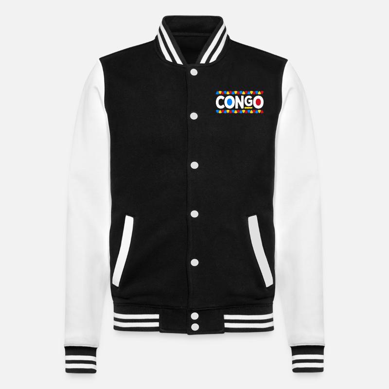 Congolais Drapeau Congo - Veste Teddy - noir/blanc