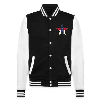 T-shirt de fan de Caroline du Nord – Élégant et unique - Veste Teddy - noir/blanc - Devant - Nik (191cm) & Marisol (170cm)