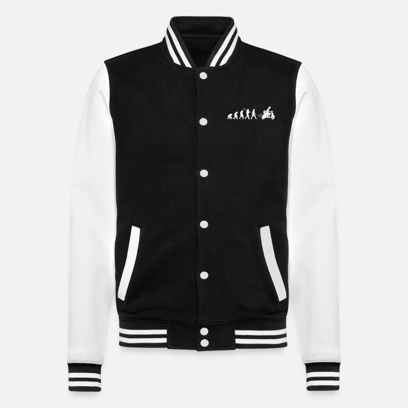 L'évolution du livreur - Veste Teddy - noir/blanc