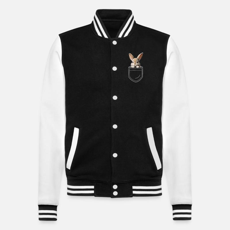 Rabbit Rabbit - College Sweat Jacket - black/white
