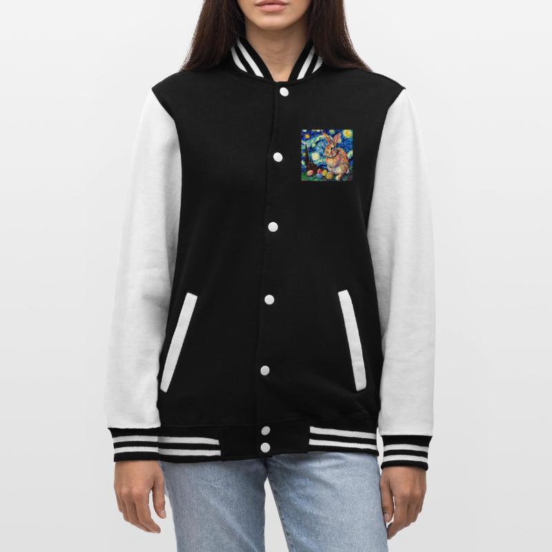 easter bunny, easter, bunny, happy easter, easter eggs College Sweat Jacket