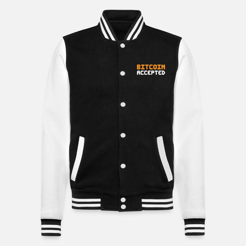 Bitcoin accepté - Veste Teddy - noir/blanc