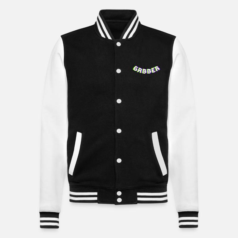 Gabber Hardcore Techno - Veste Teddy - noir/blanc