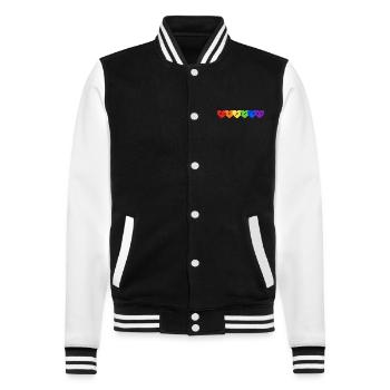 Not perfect - College Sweat Jacket - black/white - Front - Nik (191cm) & Marisol (170cm)