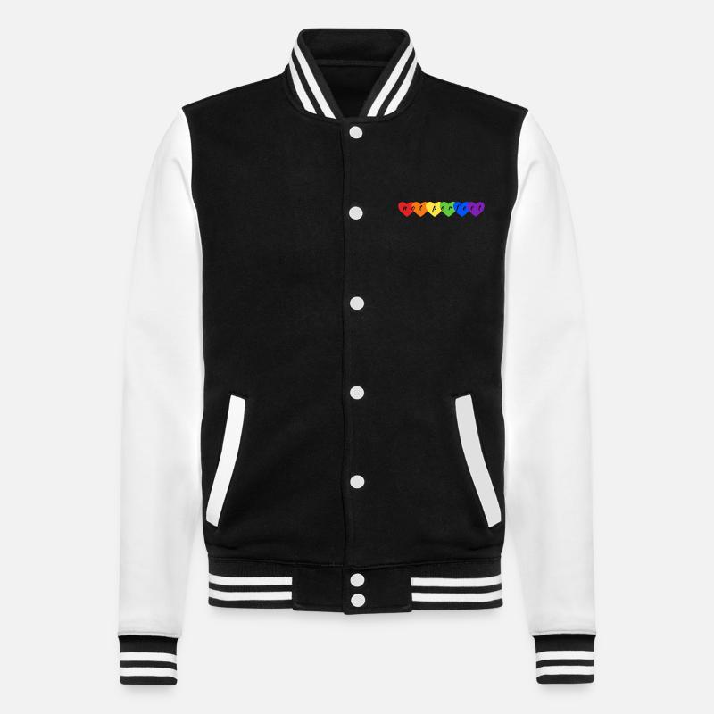 Not perfect - College Sweat Jacket - black/white