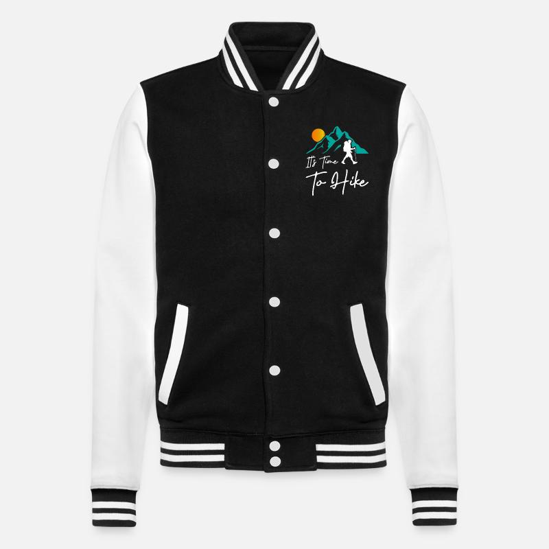 Its Time To Hike - College-Sweatjacke - Schwarz/Weiß