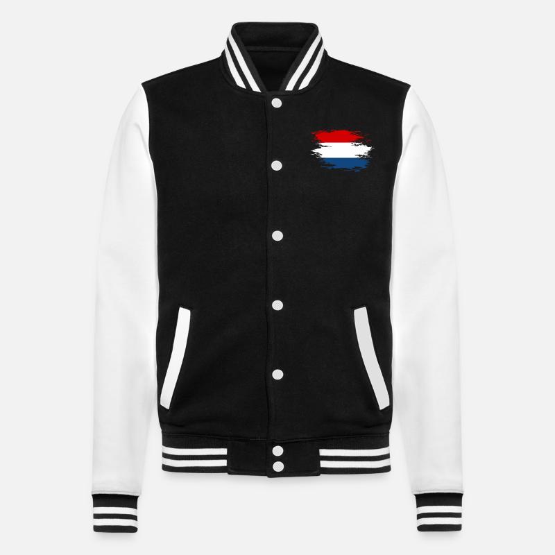 Drapeau hollandais utilisé design - Veste Teddy - noir/blanc