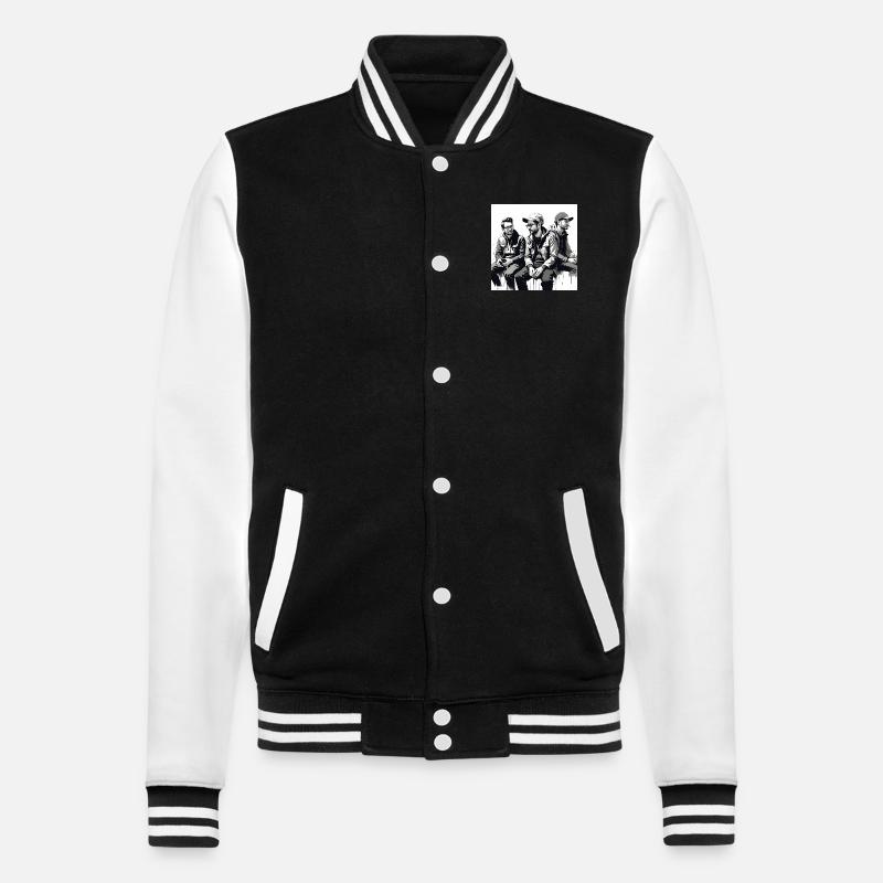 3 amis de l’encre - Veste Teddy - noir/blanc