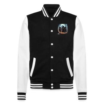 Das Reich der Fantasy-Krieger - College-Sweatjacke - Schwarz/Weiß - Vorne - Nik (191cm) & Marisol (170cm)