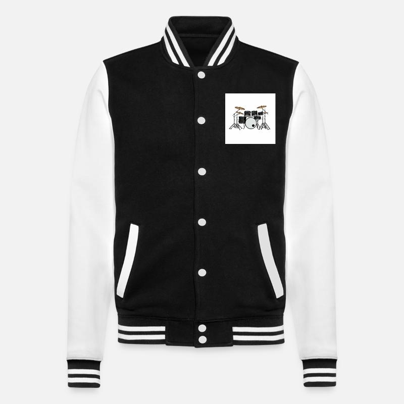 Das Schlagzeug: Rhythmus im Blut - College-Sweatjacke - Schwarz/Weiß